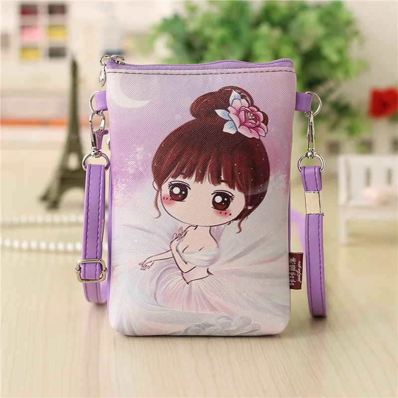 Кошелек для мелочи из искусственной кожи с мультяшным принтом персонажей