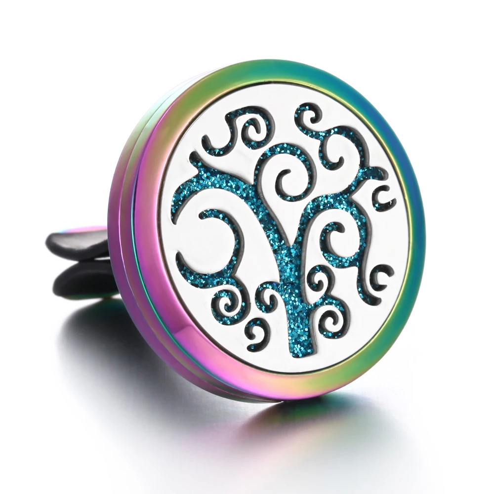 5 Aromatherapy Jewelry Car Air Freshener Tree of Life Paw Magnetic Essential Oil Diffuser Vent Clip Aromatherapy Perfume Locket - Окраска металла: 5