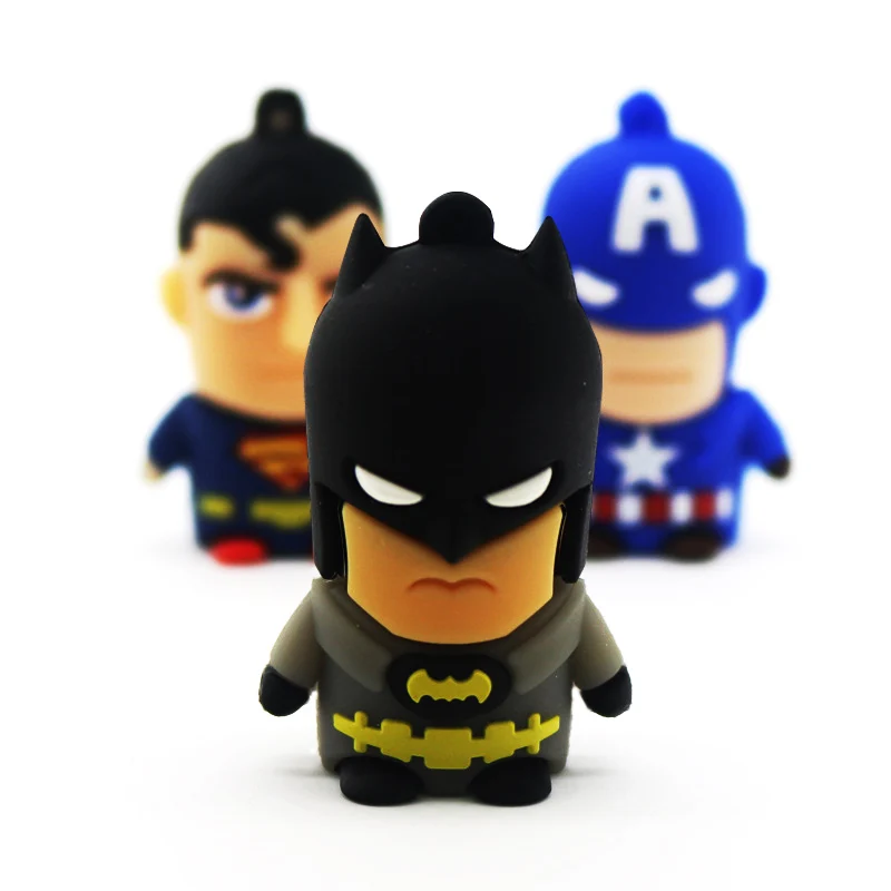 Мультяшный USB флеш-накопитель, Супер герои, флеш-накопитель, 32 ГБ, 64 ГБ, Бэтмен/Супермен, USB флеш-накопитель, 16 ГБ, 8 ГБ, 4 Гб, карта памяти, флешка, u-диск