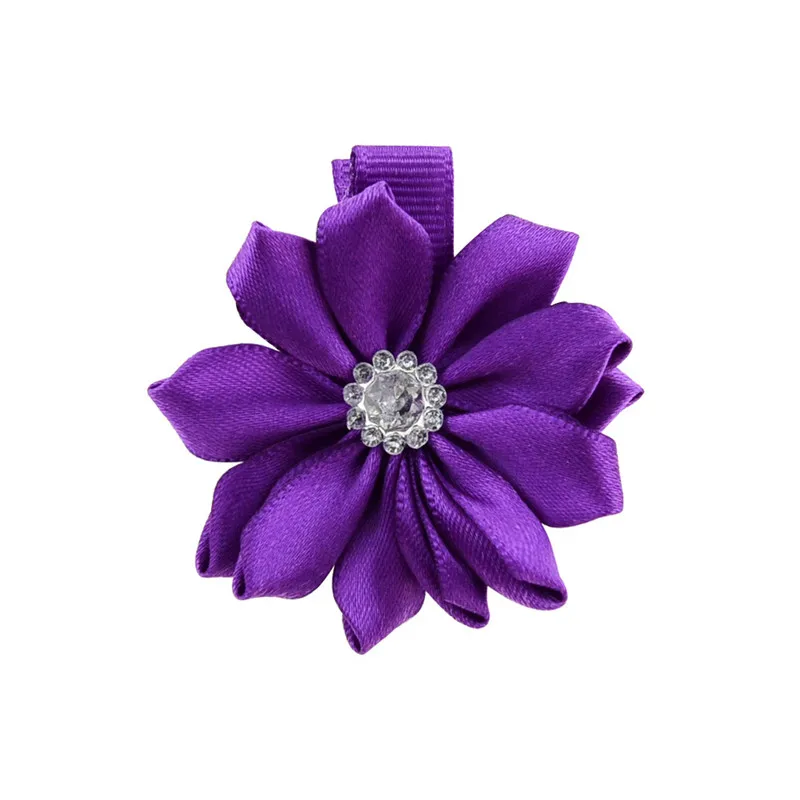 26 Purple Многослойные трехмерные эластичные резинки для волос с цветком розы корейские милые детские резинки для волос ручной работы аксессуары для волос для девочек - Цвет: 26 Purple