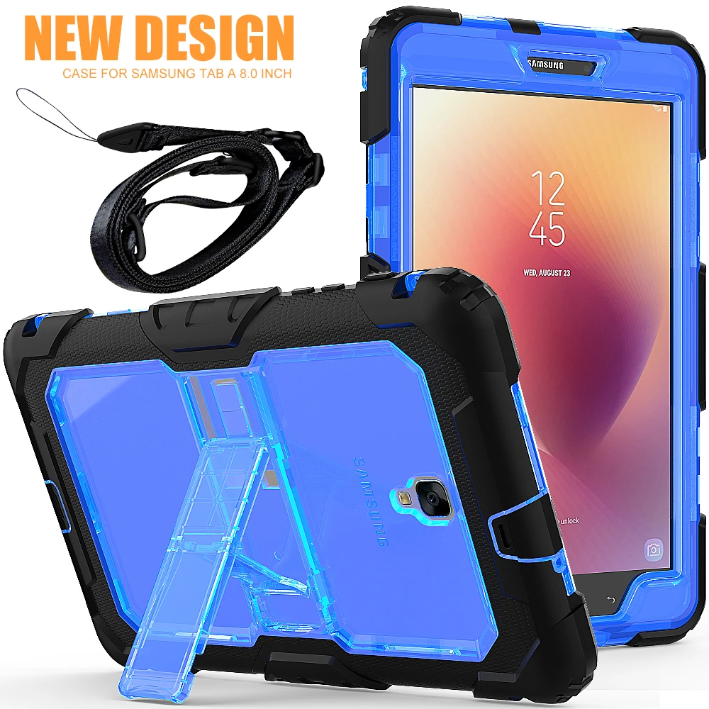 Coque чехол для samsung Galaxy Tab A 8,0 T380 T385 планшет 3 в 1 Гибридный армированный шт силиконовые чехлы для детей противоударный чехол-подставка