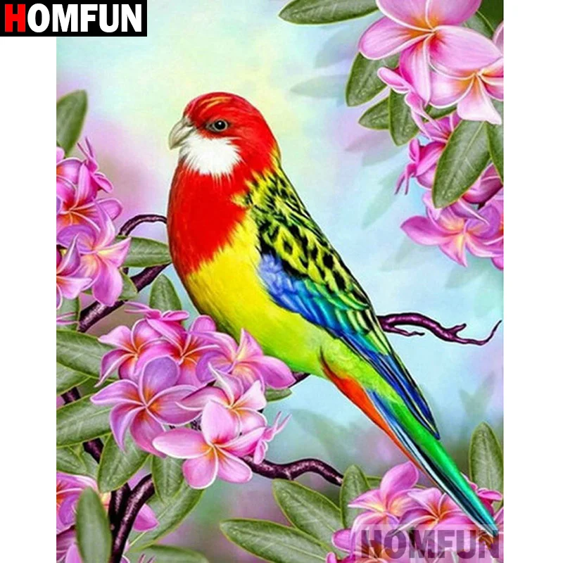 HOMFUN полная Алмазная вышивка Птичий попугай алмазная живопись крестиком шаблоны