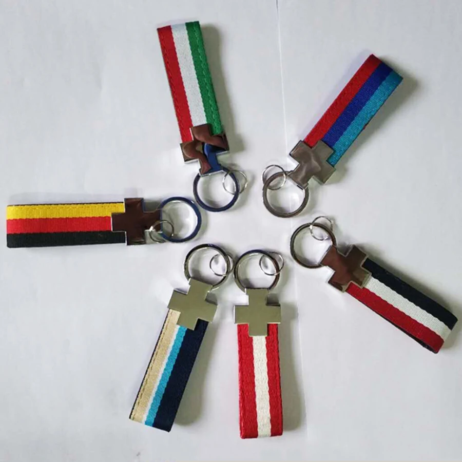 Новый заказной брелок 6 цветов для автомобильного ключа спортивный трехцветный с