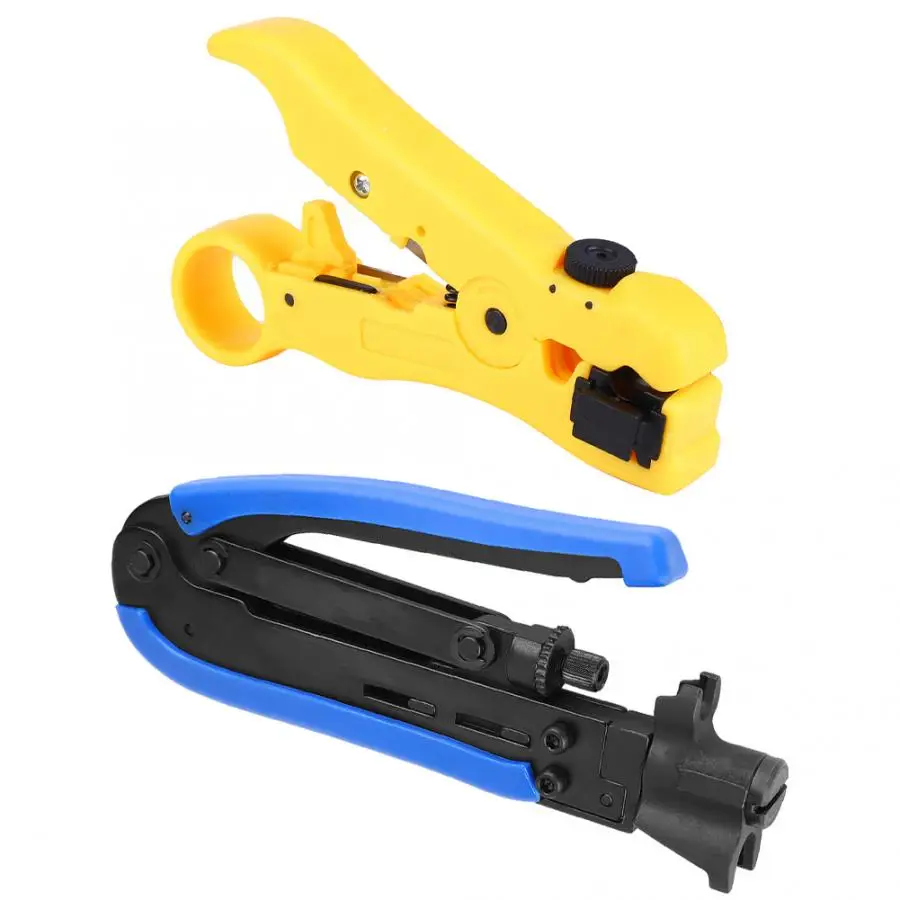 2 шт. коаксиальные соединители коаксиальный кабель щипцы для зачистки инструмент