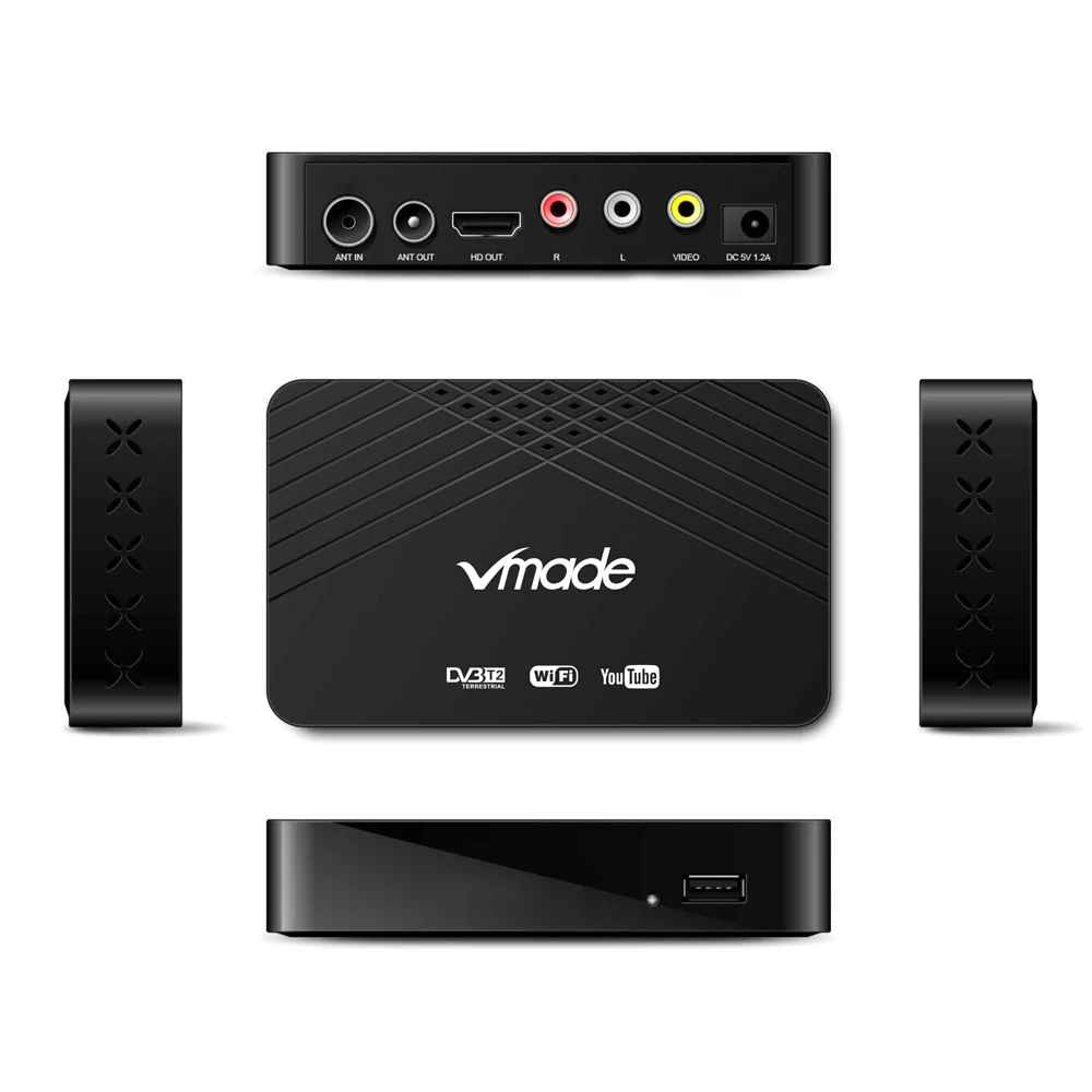 Vmade Новый полностью HD 1080 p цифровой наземный DVB T2 Мини телеприставка H.264 MPEG 4