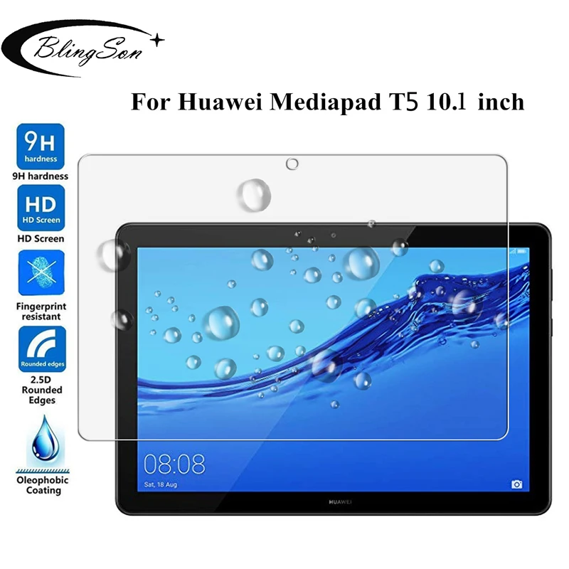 For Huawei MediaPad T5 10 Tempered Glass AGS2-W09/L09/L03/W19 9H 10.1'' Tablet Screen Protector Protective Film for Huawei T5 10