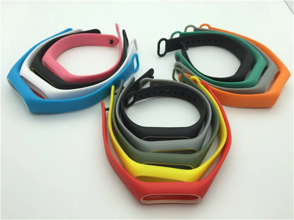 Цветные силиконовые ремешки на запястье для Xiaomi Mi Band 2 спортивные | Электроника