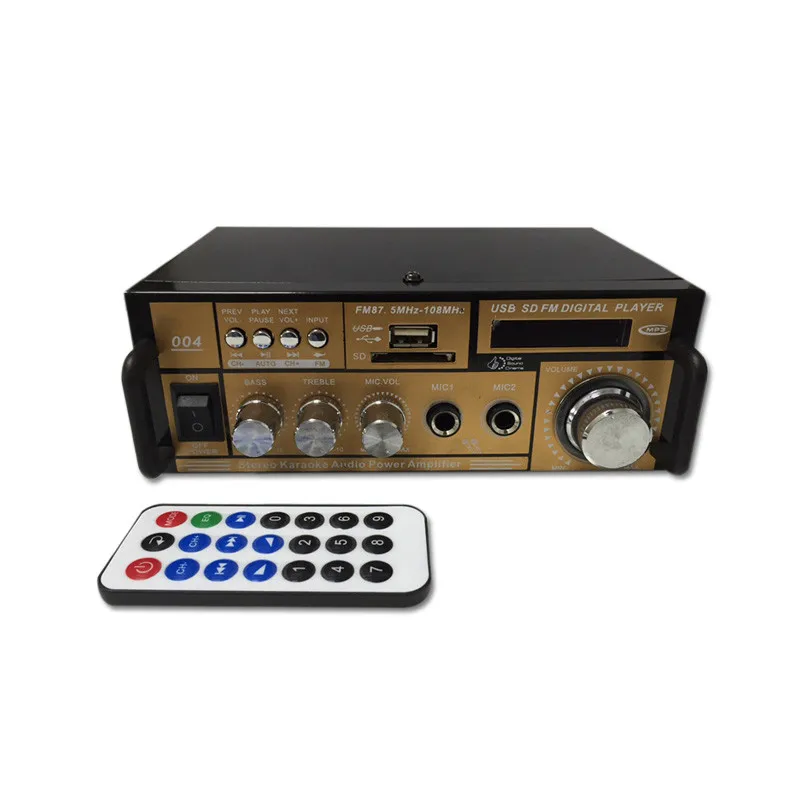 Мини автомобиль Мощность звук Усилители домашние MP3 Радио аудио стерео бас