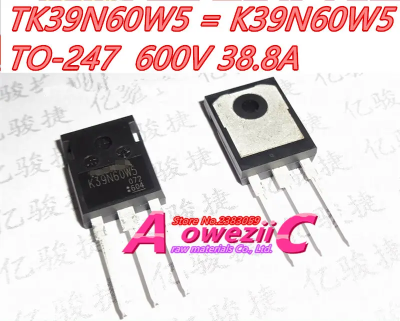 100% новый импортный оригинальный TK39N60W K39N60W TK39N60X K39N60X TK39N60W5 K39N60W5 TK39J60W K39J60W TK39J60W5 TO-247 |