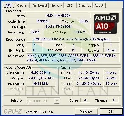 Новинка для A10-6800 A10-6800K A10 6800 A10 6800K 4,1 Ghz 100W четырехъядерный процессор AD680KWOA44HL разъем FM2