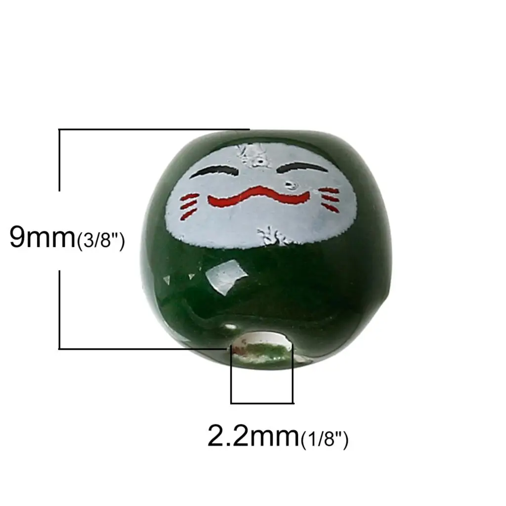 Круглые керамические бусины 8 сезонов милый рисунок мультяшного кота сделай сам