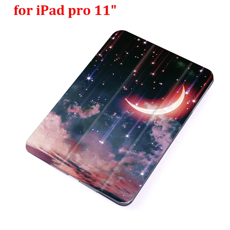 for pro 11 inch Чехол-книжка для iPad Pro 9," 10,5" 1" 12,9" из искусственной кожи с изображением ночного неба для планшета, складной чехол-книжка - Цвет: for pro 11 inch