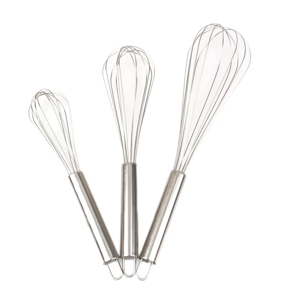 

Stainless Steel Hand Whisk Rotary Egg Beater Paste Cream Mixer Tools New