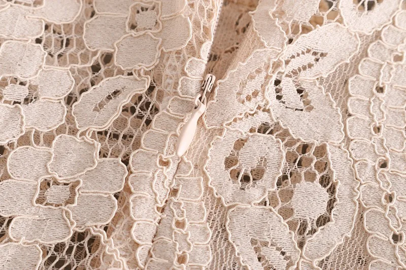 Новинка 2019 Ретро стиль сшитое пустое отверстие кружевная рубашка без рукавов