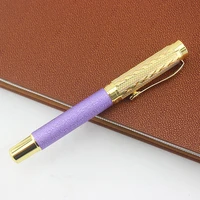 high quality golden engraving roller ball pens 0 5mm black ink ballpen business signing pen for writing stationery gift 2023