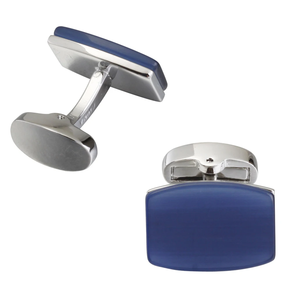 Запонки MeMolissa Мужские квадратные темно синие опалы брендовые ювелирные