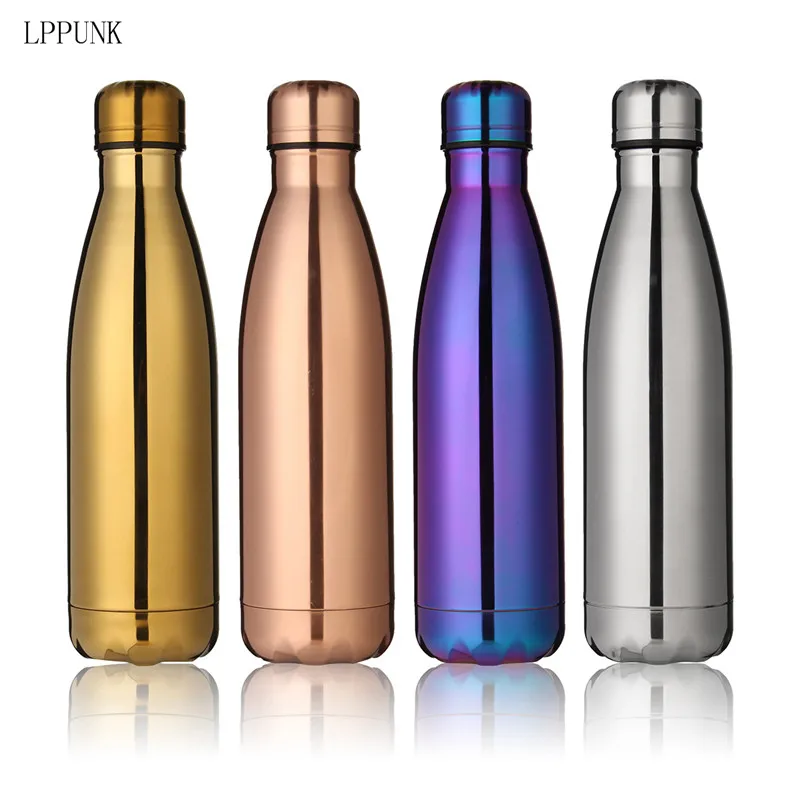 Bpa-Free 500 мл изолированный термос бутылка воды гальванический корпус кофе и бутылка для чая 304 вакуумные колбы из нержавеющей стали кружка для путешествий