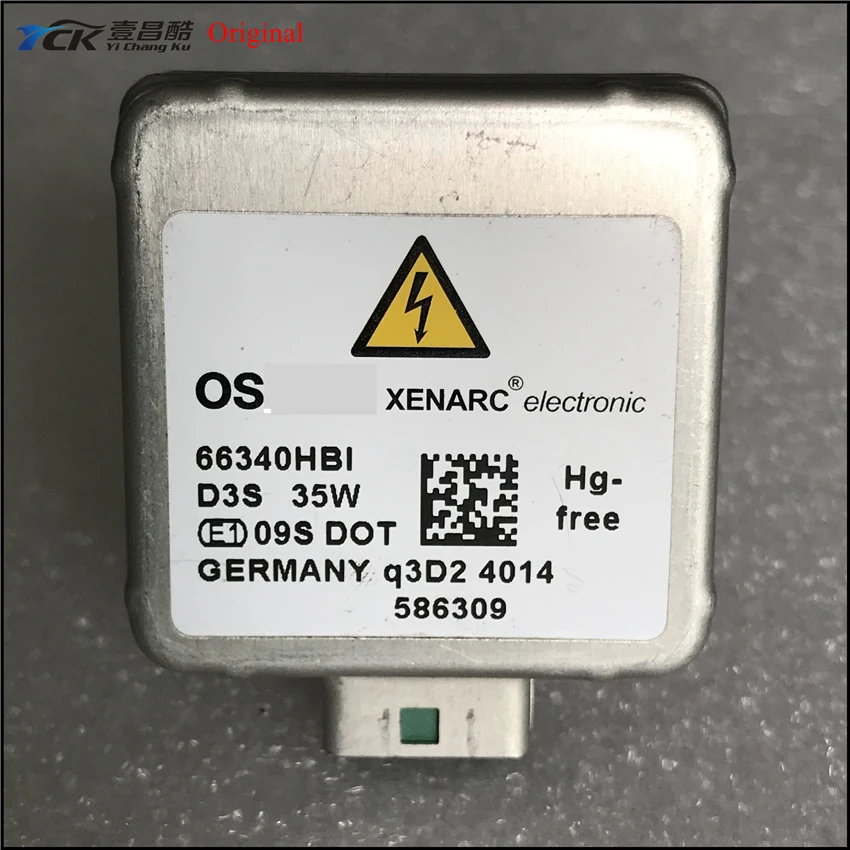 1 шт. YCK оригинальная 66340HBI D3S лампа 35 Вт 5500 к HID ксеноновый головной светильник лампа 66340(подлинный и б/у) Собранный в Германии