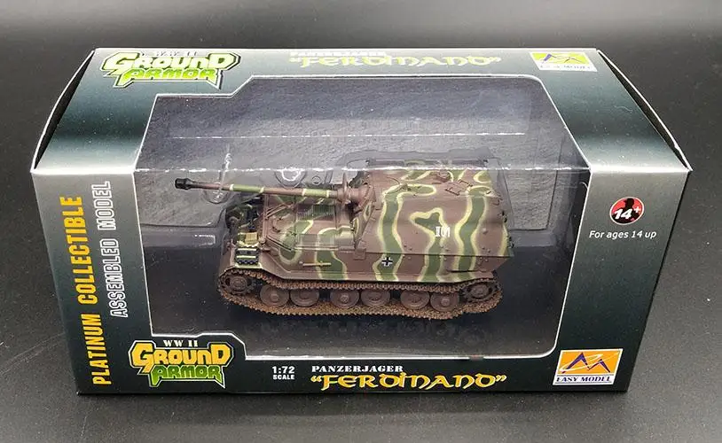 WWII немецкий Фердинанд Танк Разрушитель 654 abt 1/72 бак без литья под давлением легкая