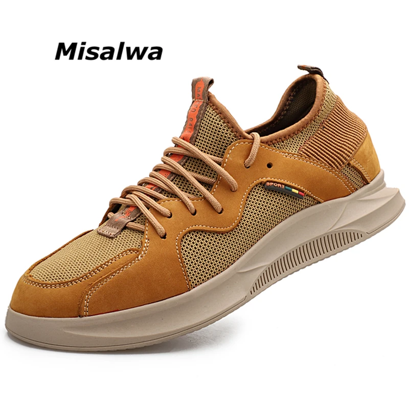 Misalwa/размеры 37-44; сезон весна-лето; сетчатые мужские кроссовки; 5 см; невидимая обувь, увеличивающая рост; мужская повседневная обувь; лоферы