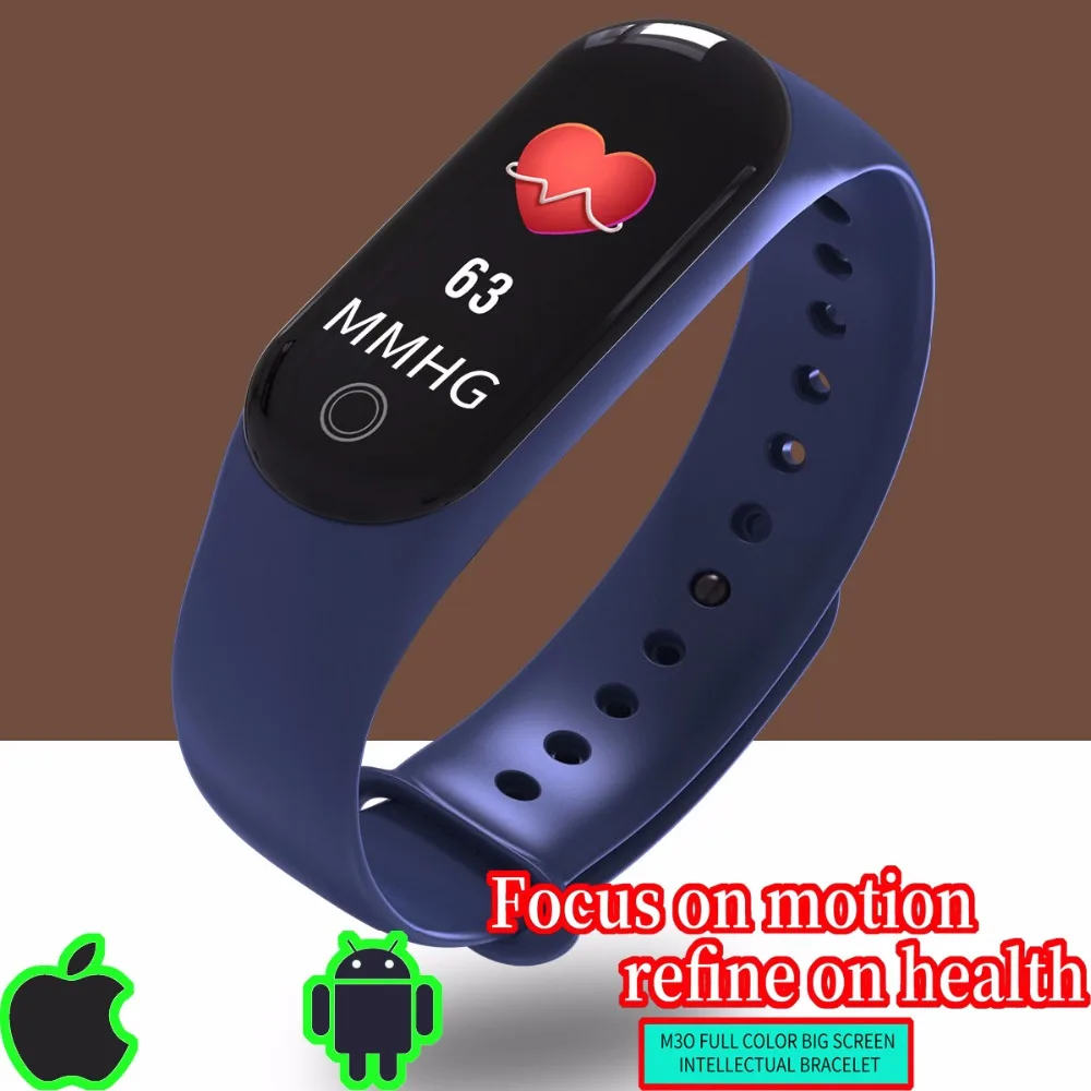 Смарт-часы наручные трекеры активности Фитнес M30plus IOS Android крови Давление часы