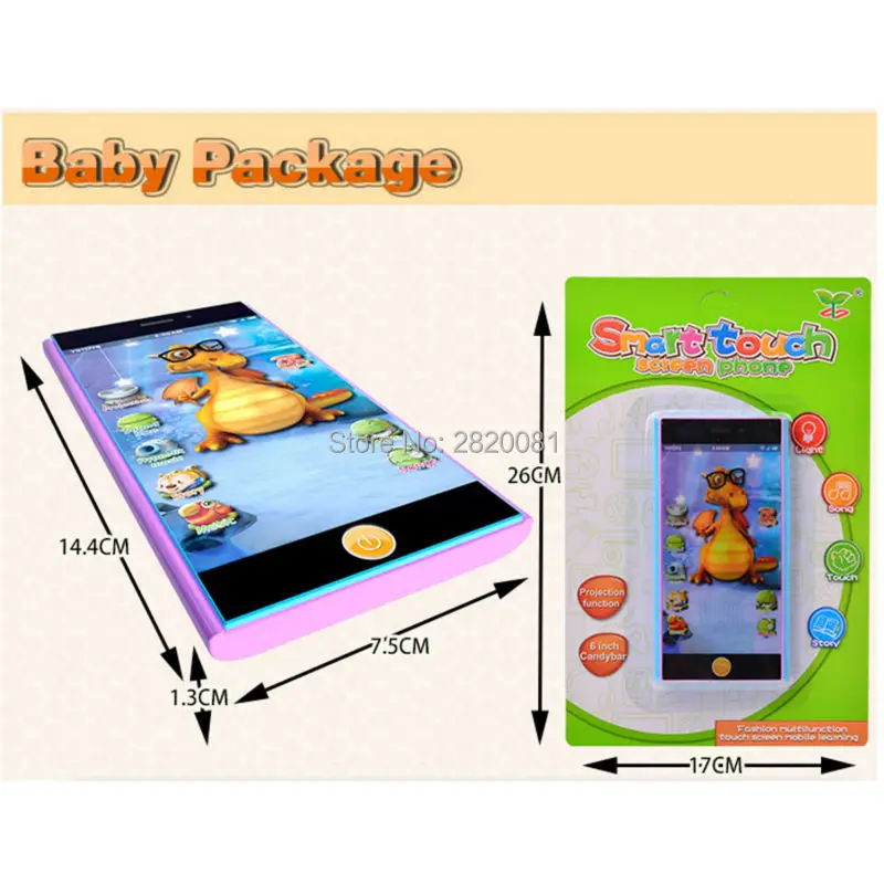 Умный сенсорный экран мобильного телефона игрушка ребенка многофункциональный