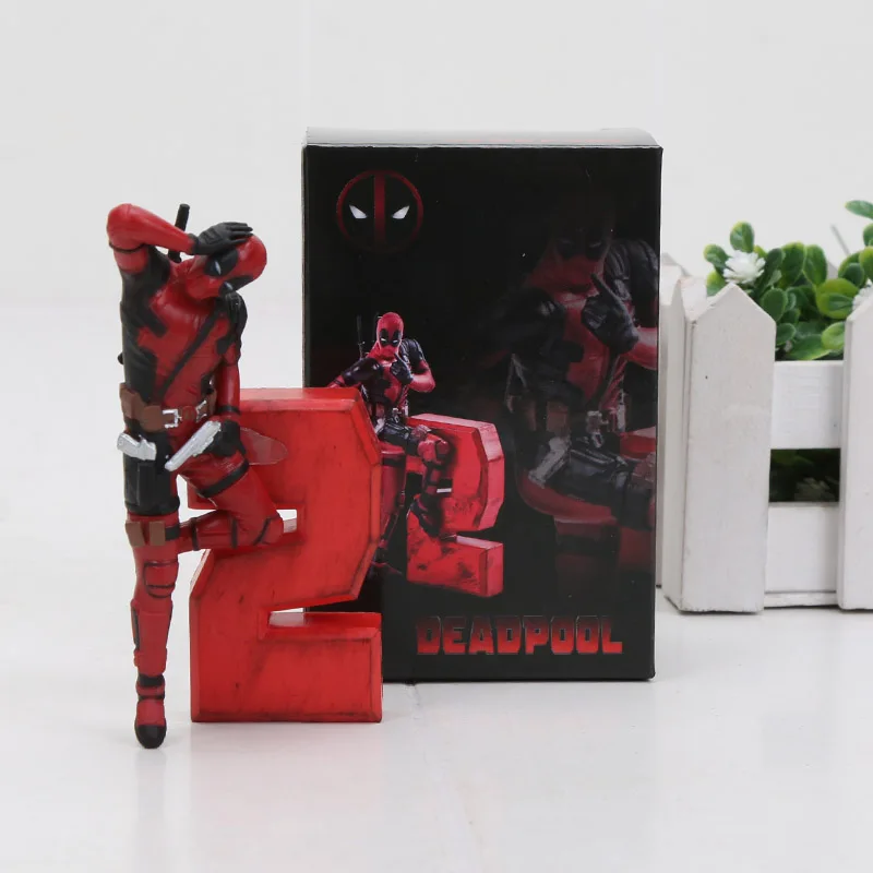 1 with boxflod Мстители Дэдпул фигурка мини ПВХ фигурка Коллекционная модель игрушечного автомобиля украшение дома и офиса маленький размер 6 см детский подарок - Цвет: 1 with boxflod