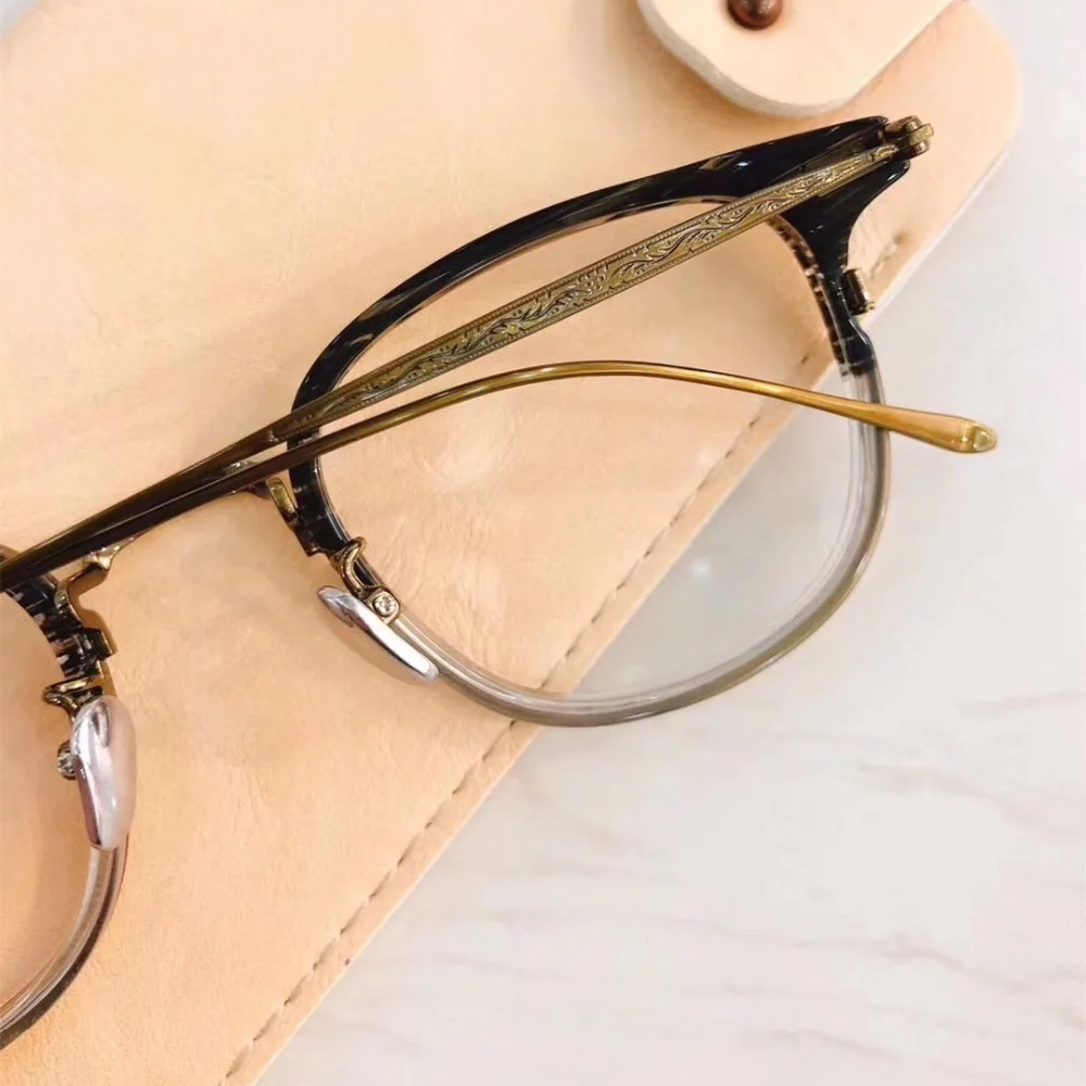 Ограниченная серия Винтаж оправа для очков из чистого titanium Сверхлегкий 543