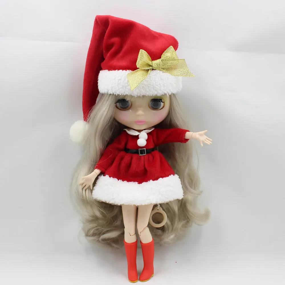 DBS Blyth кукла ледяная игрушка рождественское платье с шляпой красный Новогодняя
