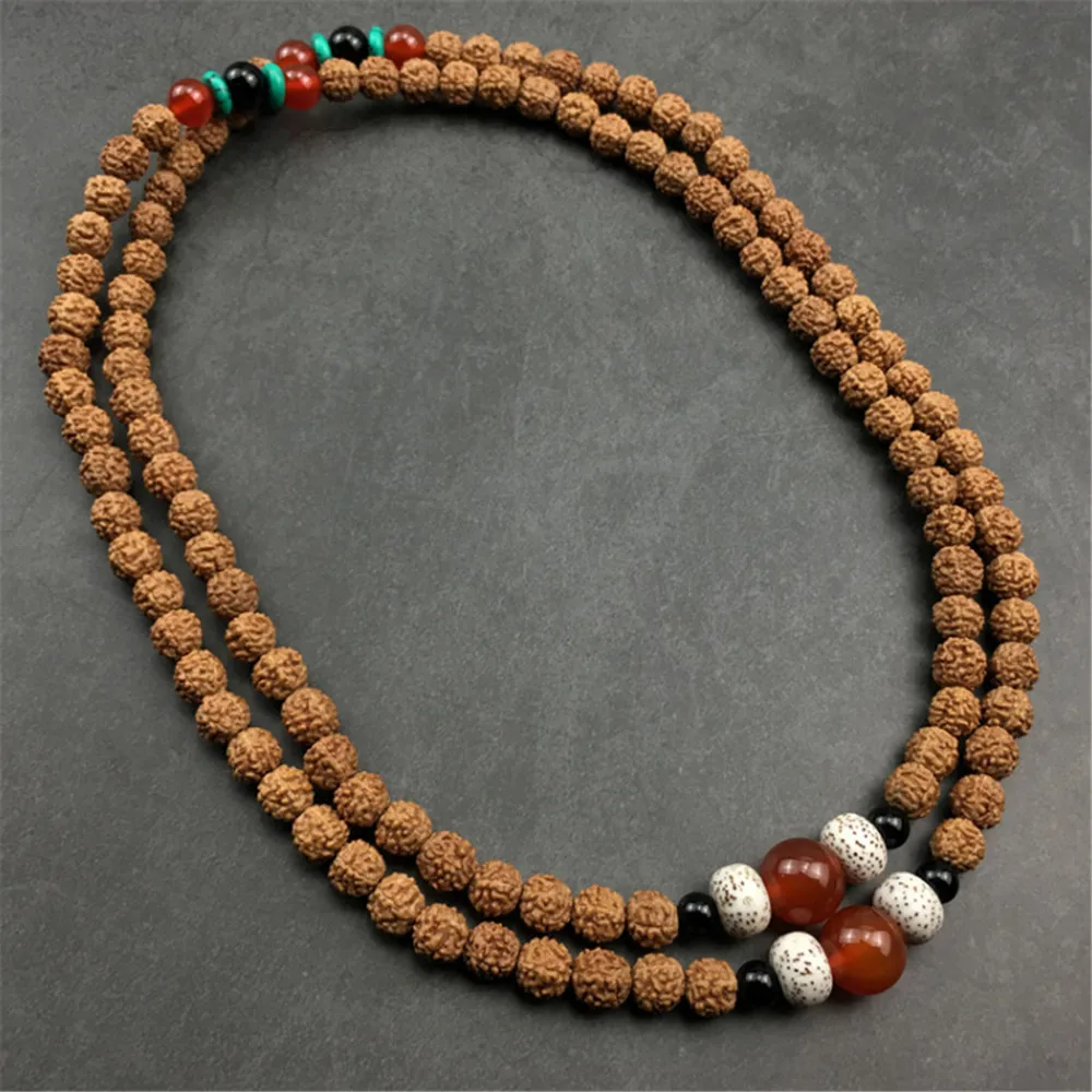 Браслет Rudraksha с 5 натуральными лепестками браслет из 108 бусин мода для мужчин и