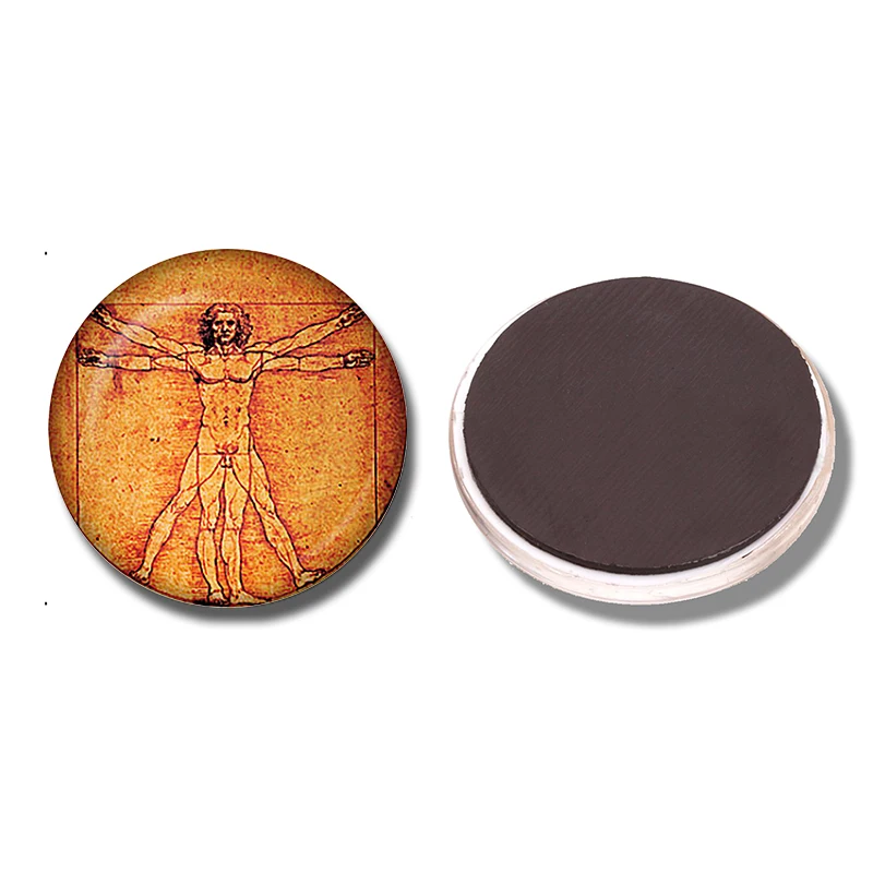 Leonardo Da Vinci The Vitruvian Man Art 30 мм магнит на холодильник стеклянный кабошон магнитные