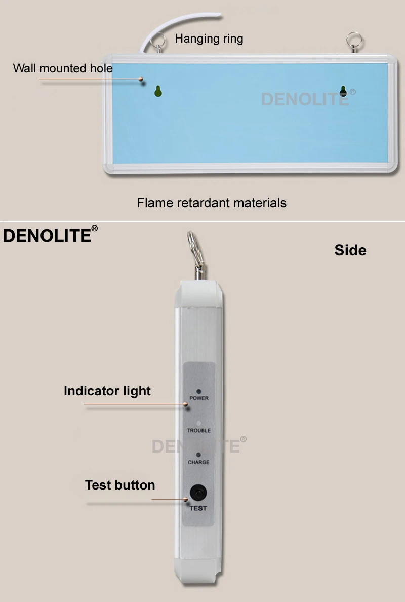 DENOLITE поддерживаемый Подвесной Настенный светодиодный светильник аварийной пожарной сигнализации с одной/двойной стороной с человеком+ стрелка светодиодный светильник со знаком выхода s