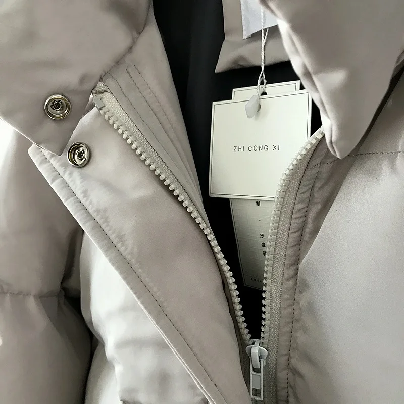 

2019 winter woman long loose stand collar cotton coats fashion 100% cotton thicker bat sleeved coats black knee length wj1731