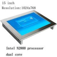 15 aluminum case 4gb ram 64gb ssd fanless industrial touch screen panel pc with win 7win8win 10linux system