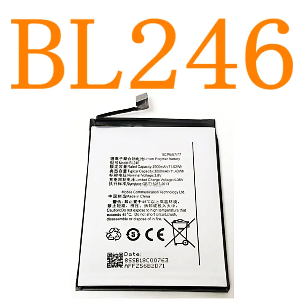 Сменные Аккумуляторы BL246 2900 мАч аккумулятор высокого качества для Lenovo Vibe Shot Z90 3