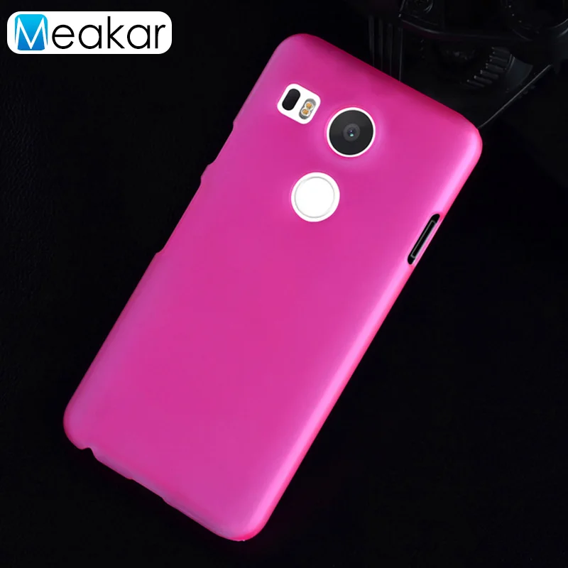 Матовая Пластик Coque 5.2For Nexus 5X чехол для Lg Google Nexus 5X H791 H790 телефона чехол-лента на заднюю панель - Цвет: rose red