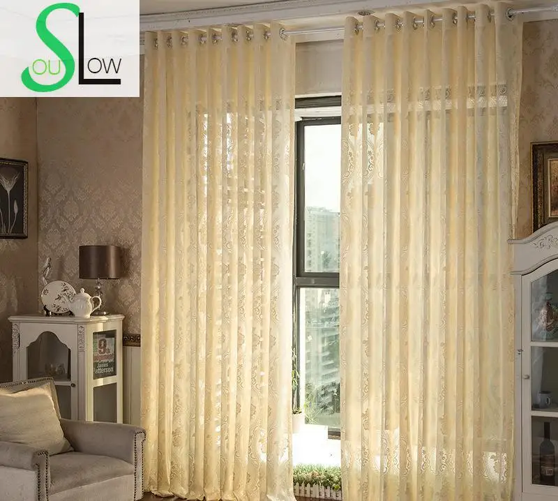 Бежевая занавеска Meihua кремового цвета Slow Soul плиссированная Европейская штора