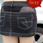 Пикантная женская прозрачная джинсовая мини-юбка-карандаш, прозрачная винтажная джинсовая юбка с низкой посадкой, милая Эротическая юбка FX1049
