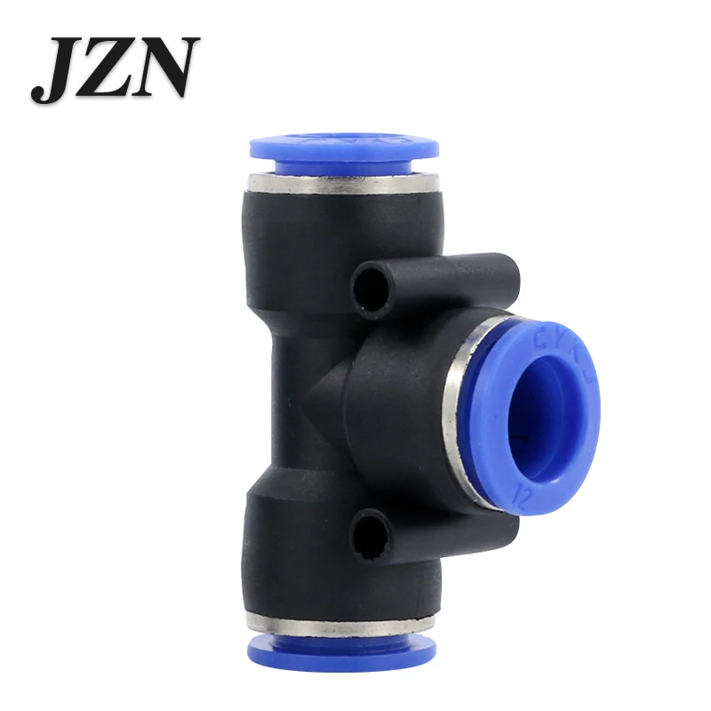 (10 шт./лот) пневматические фитинги для труб пластиковый быстроразъемный Т