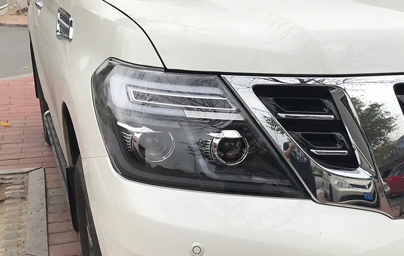 Светодиодная головка Lmap для Nissan Patrol Y62 Infiniti QX56 2010- drl Поворотная сигнальная фара Задний фонарь