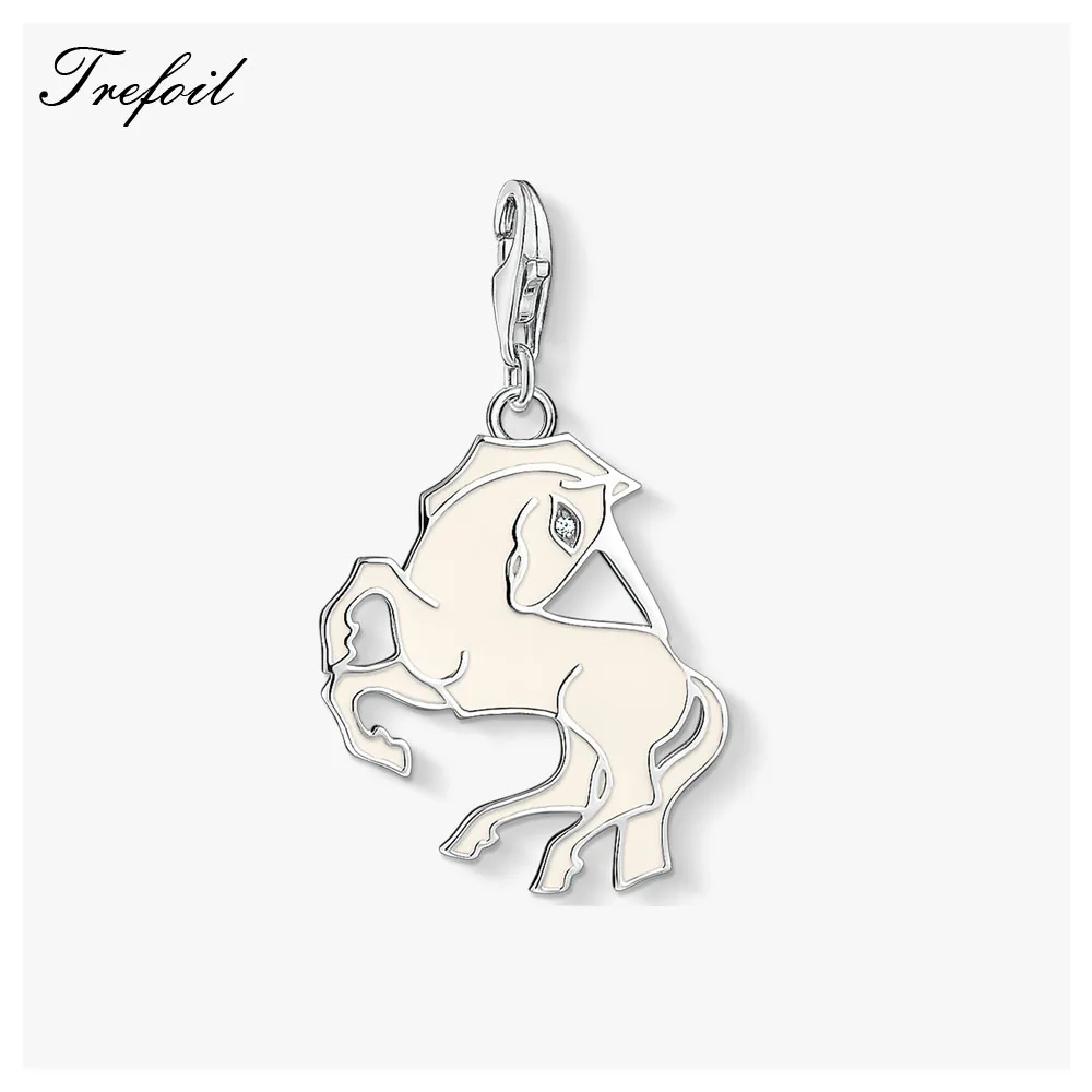 

Подвески с белым единорогом, модные ювелирные изделия 2019 из стерлингового серебра 925 пробы, модный подарок для женщин и мужчин, подходит для ...