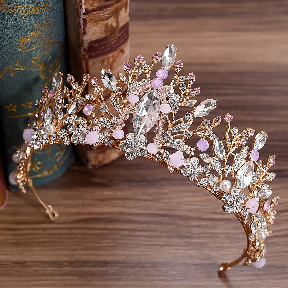 Корона конкурса красоты Свадебные Заколки ювелирные аксессуары Bling диадемы для женщин свадебный головной убор