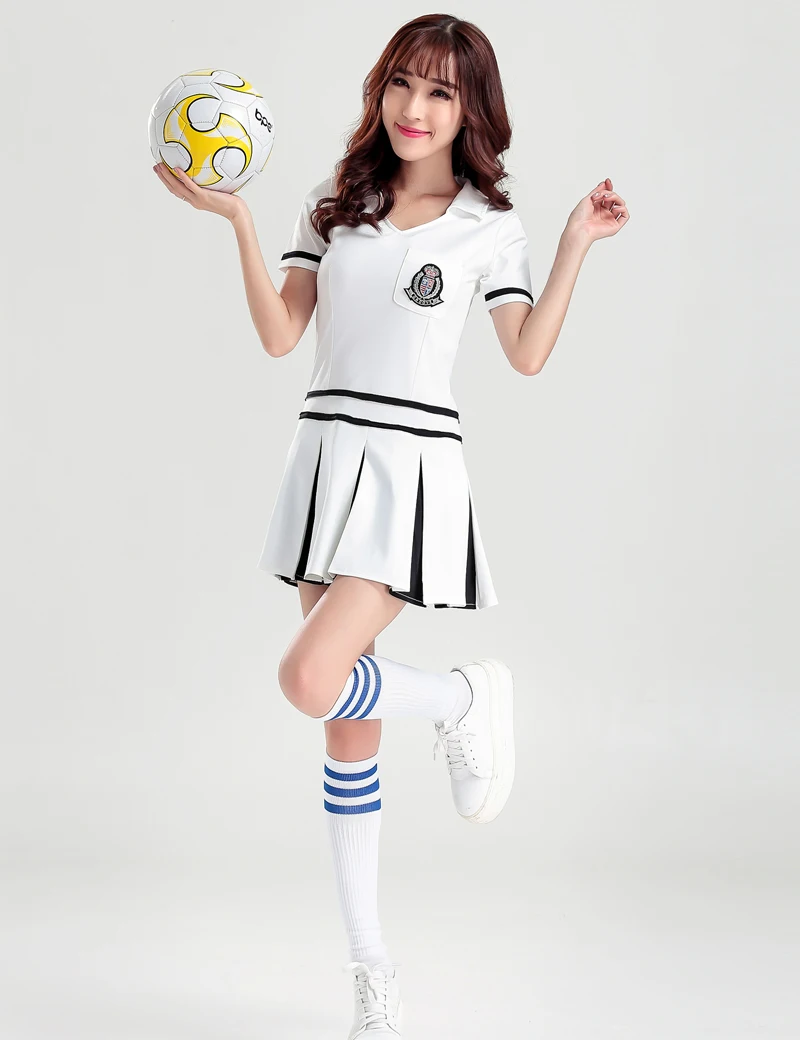 

MOONIGHT Sexy Cheerleader Costumes Cosplay Short Sleeve Halloween Costumes Uniforms for Women