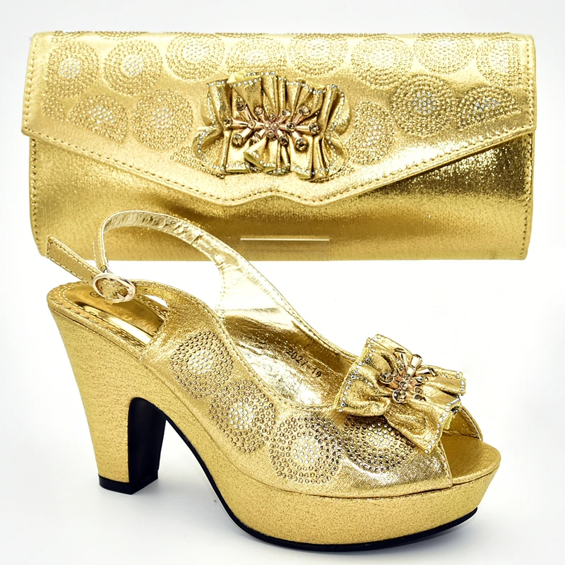 Latest Design African Women Wedding Shoes and Bag Set Decorated with Appliques Bags To Match Sale Party Shoe | Обувь