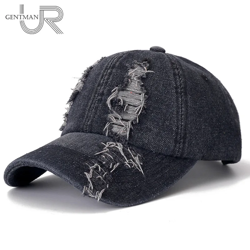 

New Denim Cap High Quality Hole Baseball Cap Leisure Cotton Cap For Men And Women Outdoor Sports Streetwear Hat Cap
