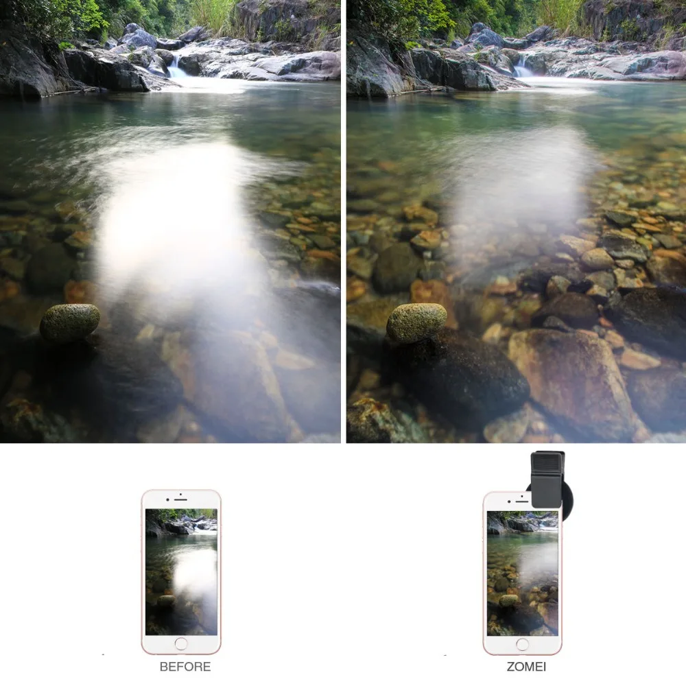 

Zomei 37mm Circular CPL Lens Filter Polarizing Filter Polarizer with Clip Maintain Rotation Phone Lens for iPhone Huawei Samsung