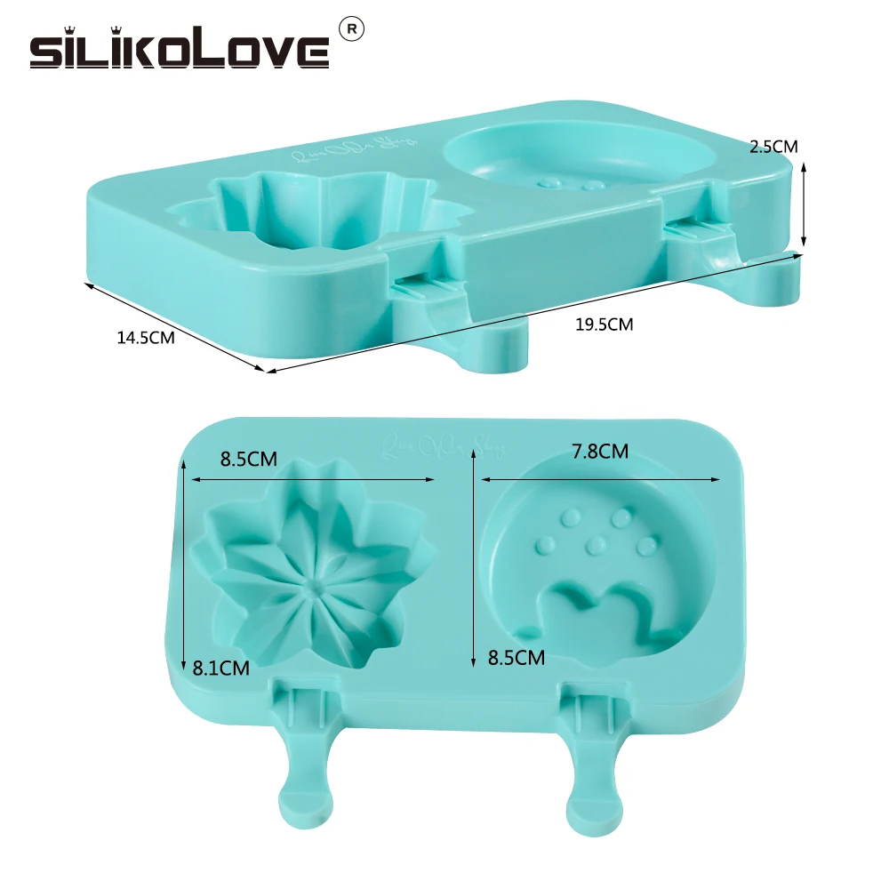 SILIKOLOVE 2 полости клубника цветок искусственные формы для десертов поднос с