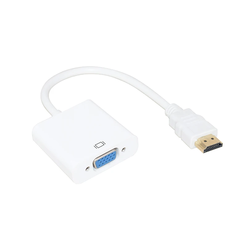 white Felkin HDMI в VGA Кабель-адаптер 1080P цифро-аналоговый HDMI в VGA видео конвертер кабель мужчин и женщин для ПК ноутбука планшета - Цвет: white