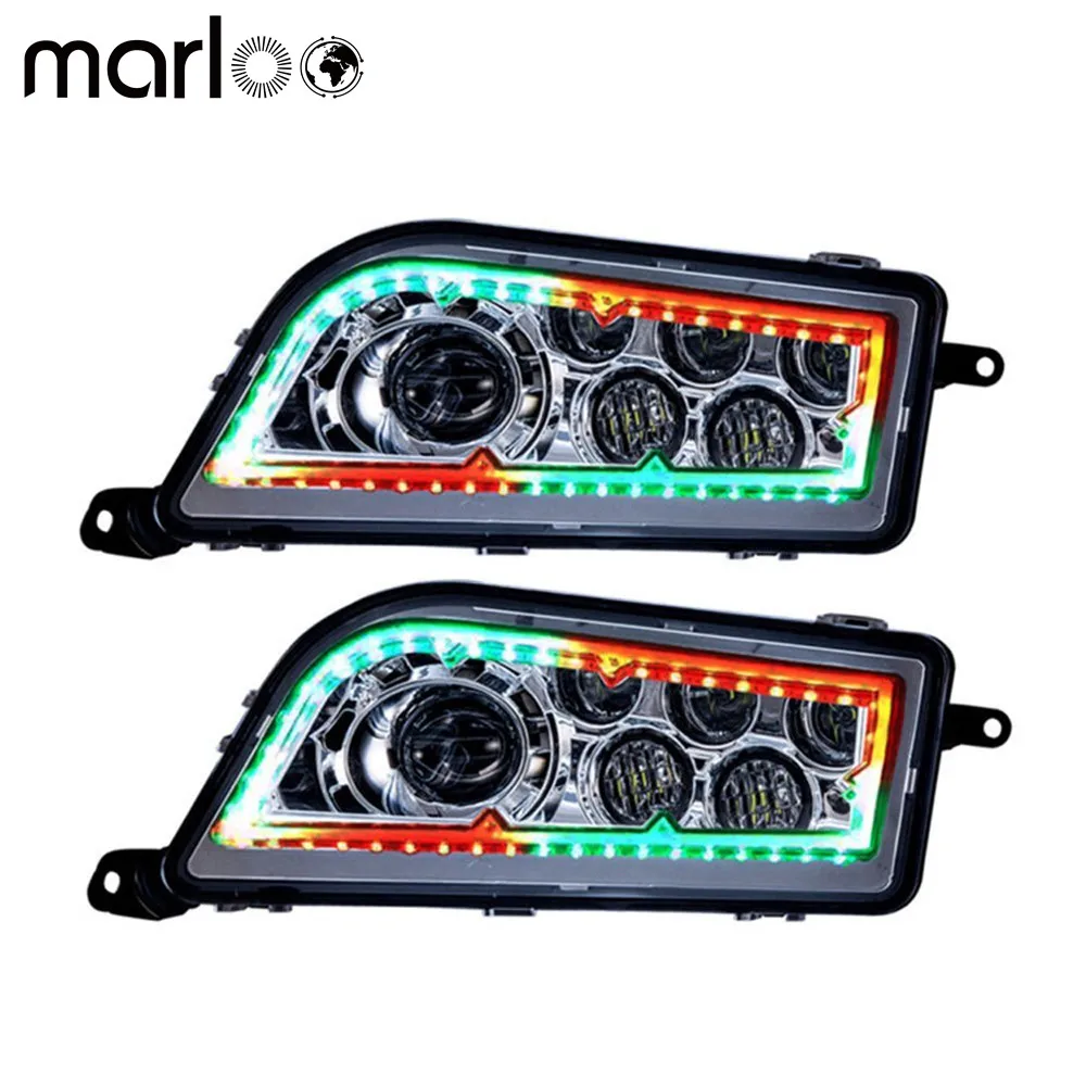Marloo левый и правый ATV Polaris RZR XP 1000 900 S светодиодные фары RGB красный синий желтый