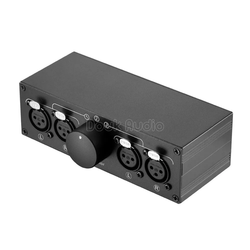 Little Bear MC103 3(1)-IN-1(3)-OUT XLR баланс стерео аудио коммутатор пассивный селектор разветвитель